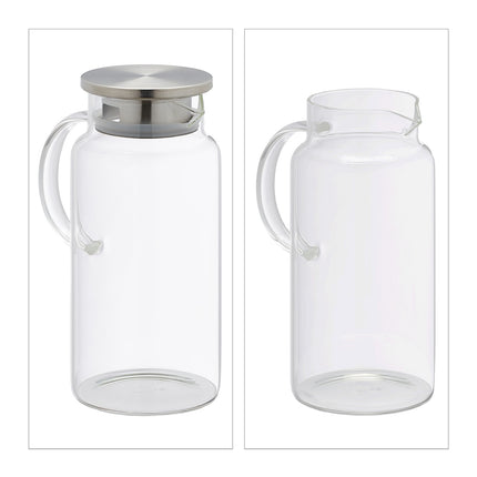 Glass carafe with lid 1.5 litres