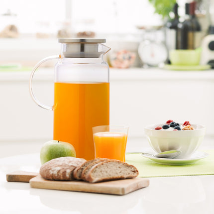 Glass carafe with lid 1.5 litres