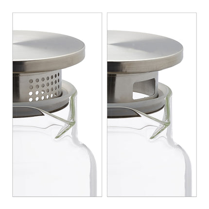 Glass carafe with lid 1.5 litres