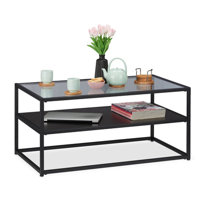 Glass coffee table