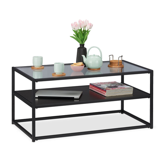 Glass coffee table