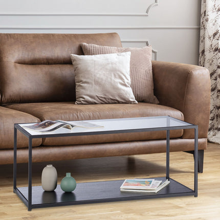 Glass coffee table