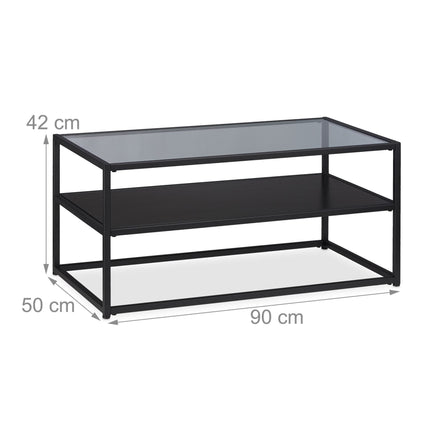 Glass coffee table