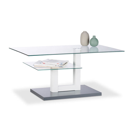 Glass coffee table