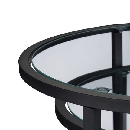 Glass coffee table set of 2