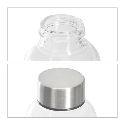 Glass drink bottles - set of 8