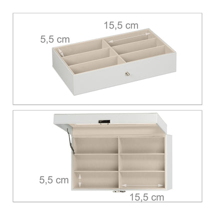 Glasses Organizer Box, 12 Pair Capacity, Velvet Lined