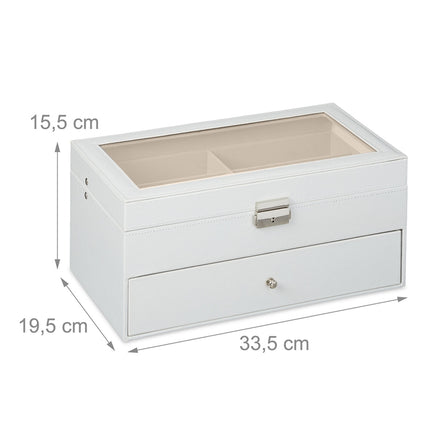 Glasses Organizer Box, 12 Pair Capacity, Velvet Lined