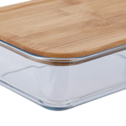Glass jar with lid set of 2