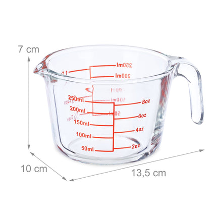 Glass measuring jug 250 ml