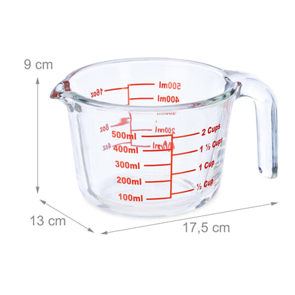 Glass measuring jug 500 ml