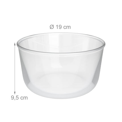 Glass salad bowls 2-pack