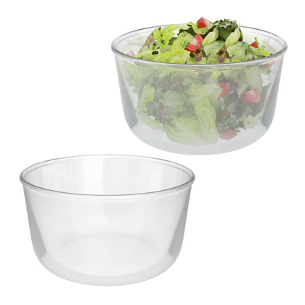 Glass salad bowls 2-pack