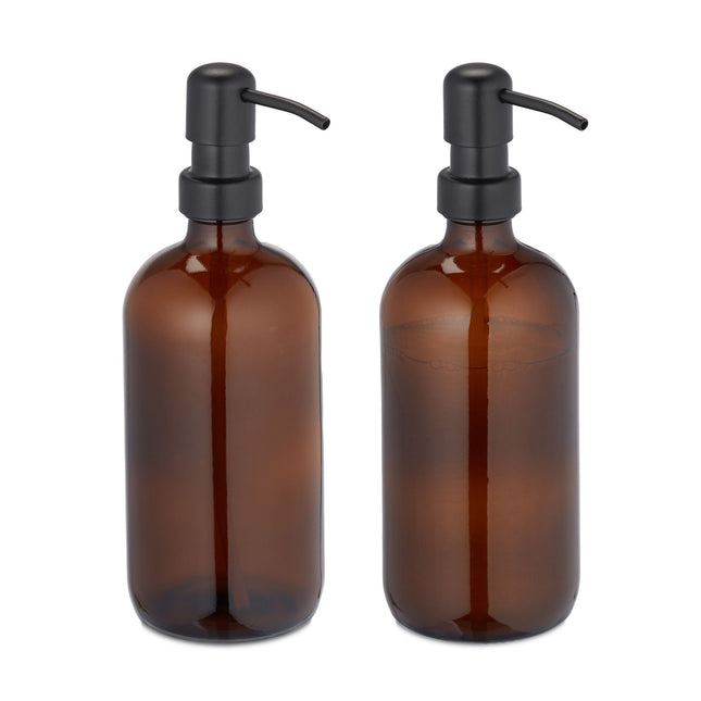 Glass soap container set of 2