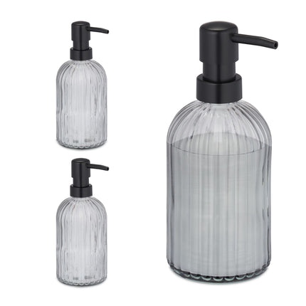 Glass soap container set of 3