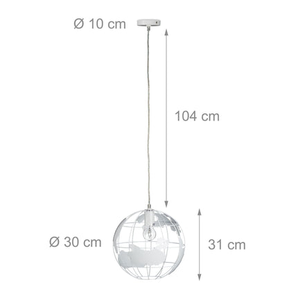 Globe pendant lamp