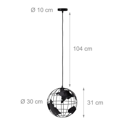 Globe pendant lamp