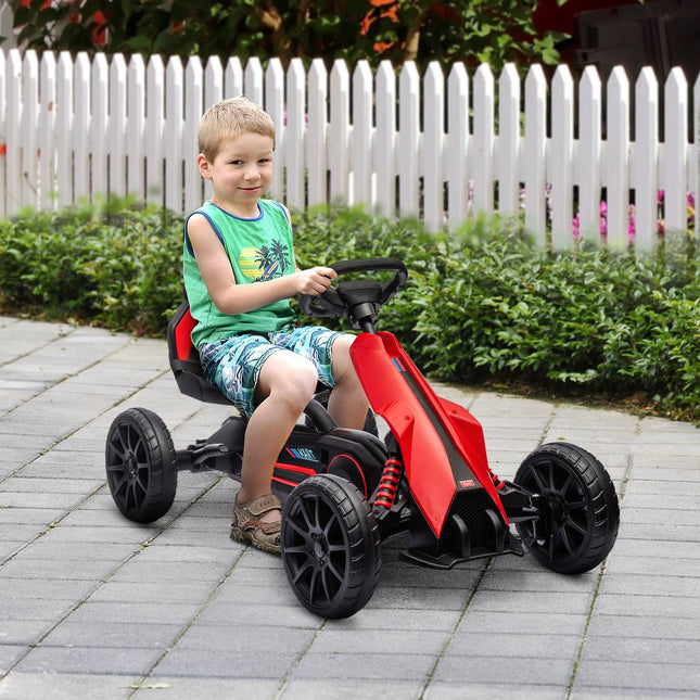 Pedal Go-Kart for children with adjustable seat and handbrake