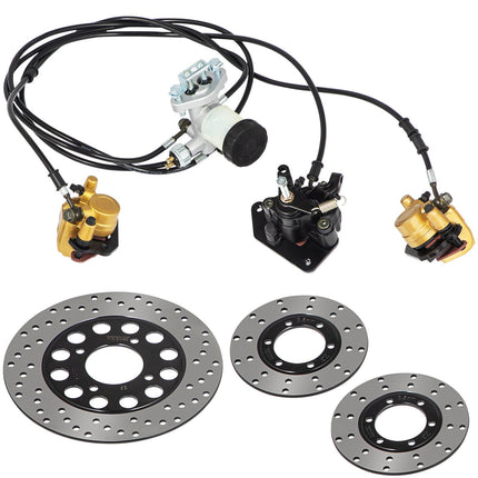 Go-Kart Hydraulic Brake Kit – Master Cylinder, 3 Calipers