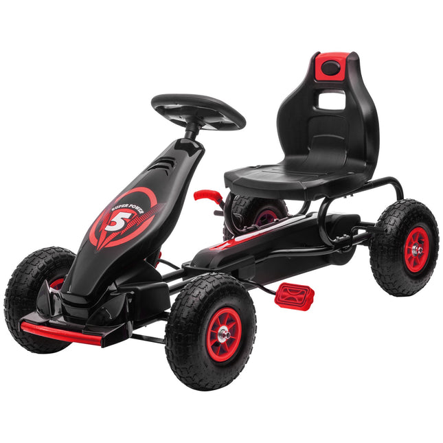 Pedal Go-Kart for children, adjustable seat, rubber tires