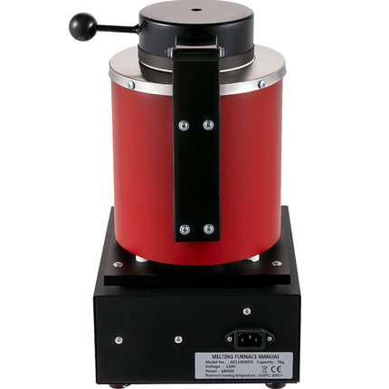 Gold Melting Furnace 1350W, 1150C, 3kg Crucible Kit
