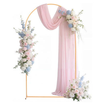 Gold Metal Arch Backdrop Stand, 7.2 x 4 ft Frame