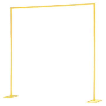 Gold Metal Arch Backdrop Stand, 8 x 8 Ft
