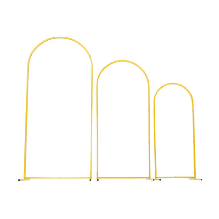Gold Metal Arch Backdrop Stands, Set Of 3, 1.2–1.8 m