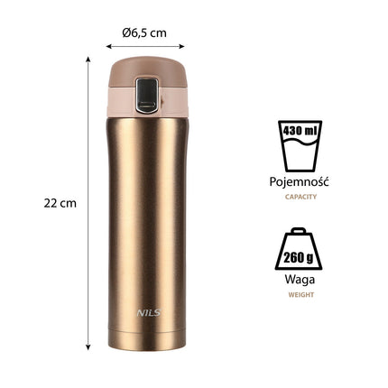 Gold Thermal Cup – Insulated, 10 oz