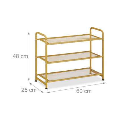 Golden Shoe Shelf Metal