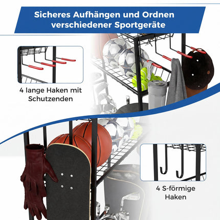 Golf Bag Organizer with Wheels, Hooks, and Baskets