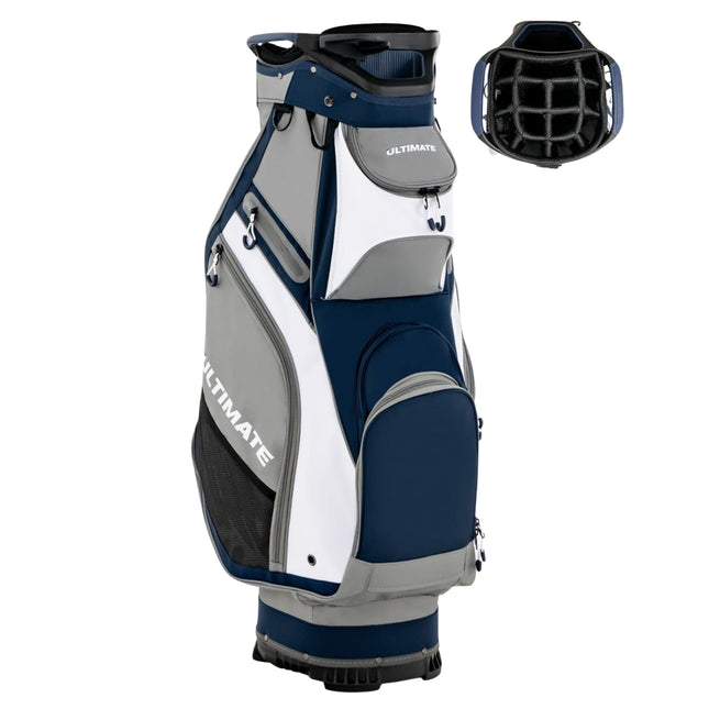 Golf Bag with 14 Full-Length Dividers, Navy/Grey