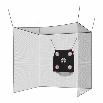 Golf Batting Cage Net 10x10x10 Ft, Targets Included