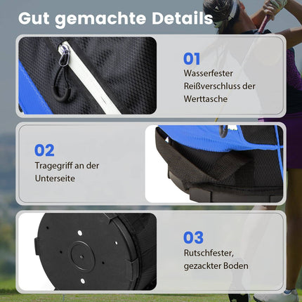 Golf Cart Bag with 14 Dividers, Rain Cover, Blue
