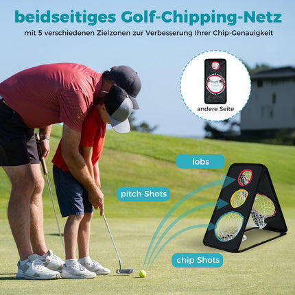Golf Chipping Net with 5 Targets, Foldable, Weatherproof