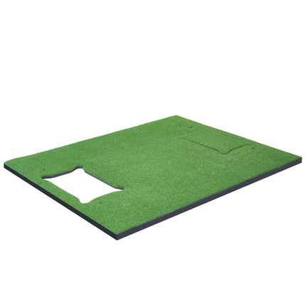 Golf Hitting Mat 5x4ft, 4-In-1 Turf With Inserts