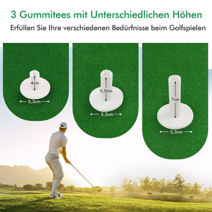Golf Hitting Mat Standard Golf Practice Mat with Real Feel 1.5 x 1m Green