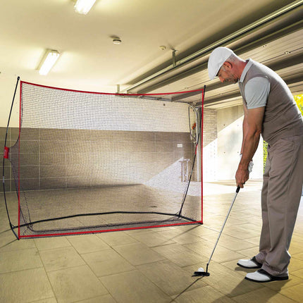 Golf Practice Net 10.8x7 ft, Fiberglass Frame, Bag