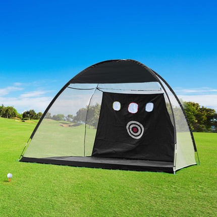 Golf Practice Net 10x7 ft With Target And Mat Set