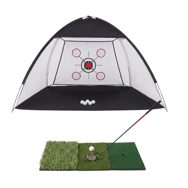 Golf Practice Net 314 x 179 x 199 cm with Tri-Turf Mat