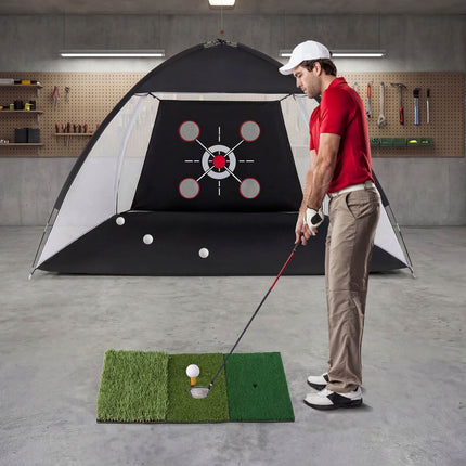 Golf Practice Net 314 x 179 x 199 cm with Tri-Turf Mat