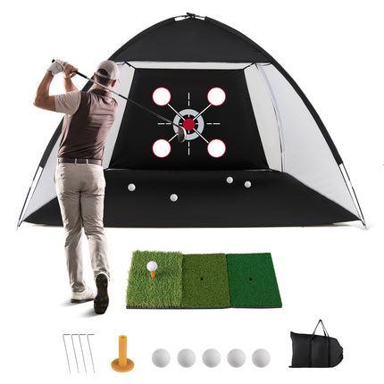 Golf Practice Net 314 x 179 x 199 cm with Tri-Turf Mat