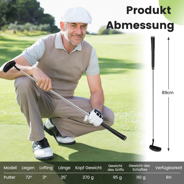 Golf Putter 89 cm stainless steel mallet putter with stainless steel head & non-slip grip