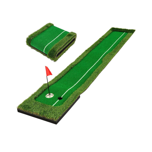 Golf Putting Mat – 300 cm, Dual Hole, 3 Balls