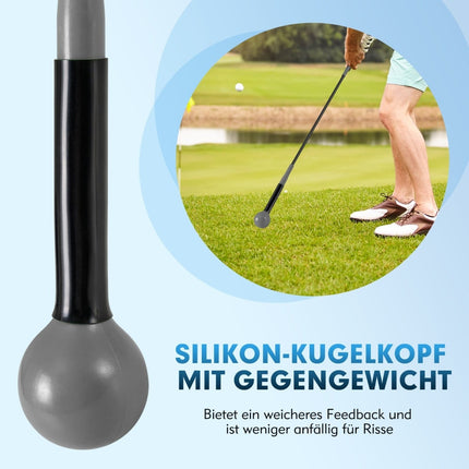 Golf Swing Trainer Aid, 100cm, Weighted Head, Gray
