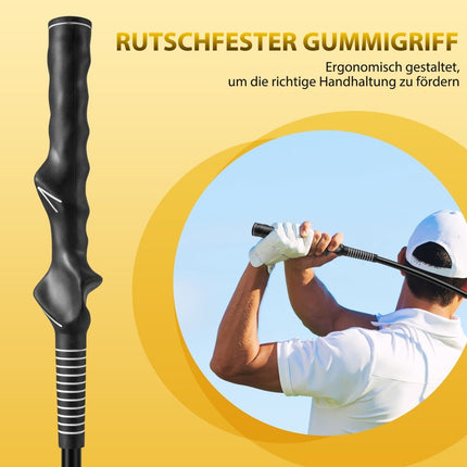 Golf Swing Trainer Aid, 80cm, Weighted Head, Yellow