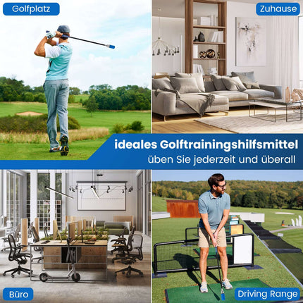 Golf Swing Trainer with Non-Slip Grip, Blue, 80 cm