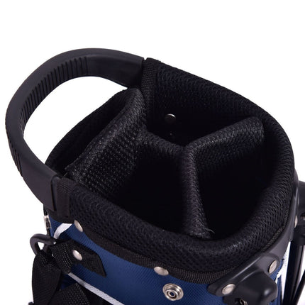 Golftas 9 inch golftas pennenzak professionele reistas standtas met hoofdgedeelte en draagriem-blauw