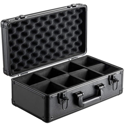 Graded Card Storage Case, 4 Slots, Key Lock, Foam Dividers