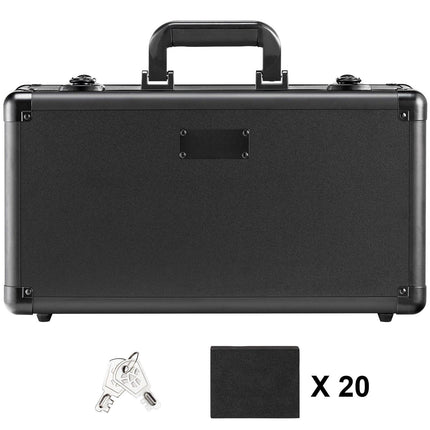 Graded Card Storage Case, 4 Slots, Key Lock, Foam Dividers